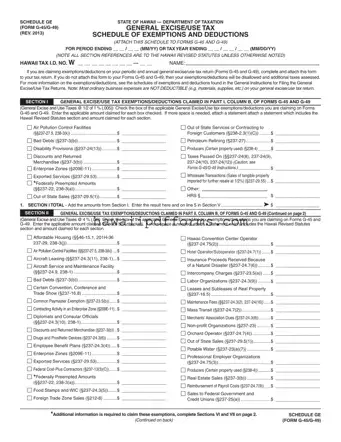 Fill Your G 45 Hawaii Template