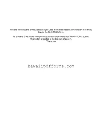 Fill Your Hawaii G 45 Template