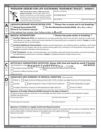 Fill Your Hawaii Polst Template